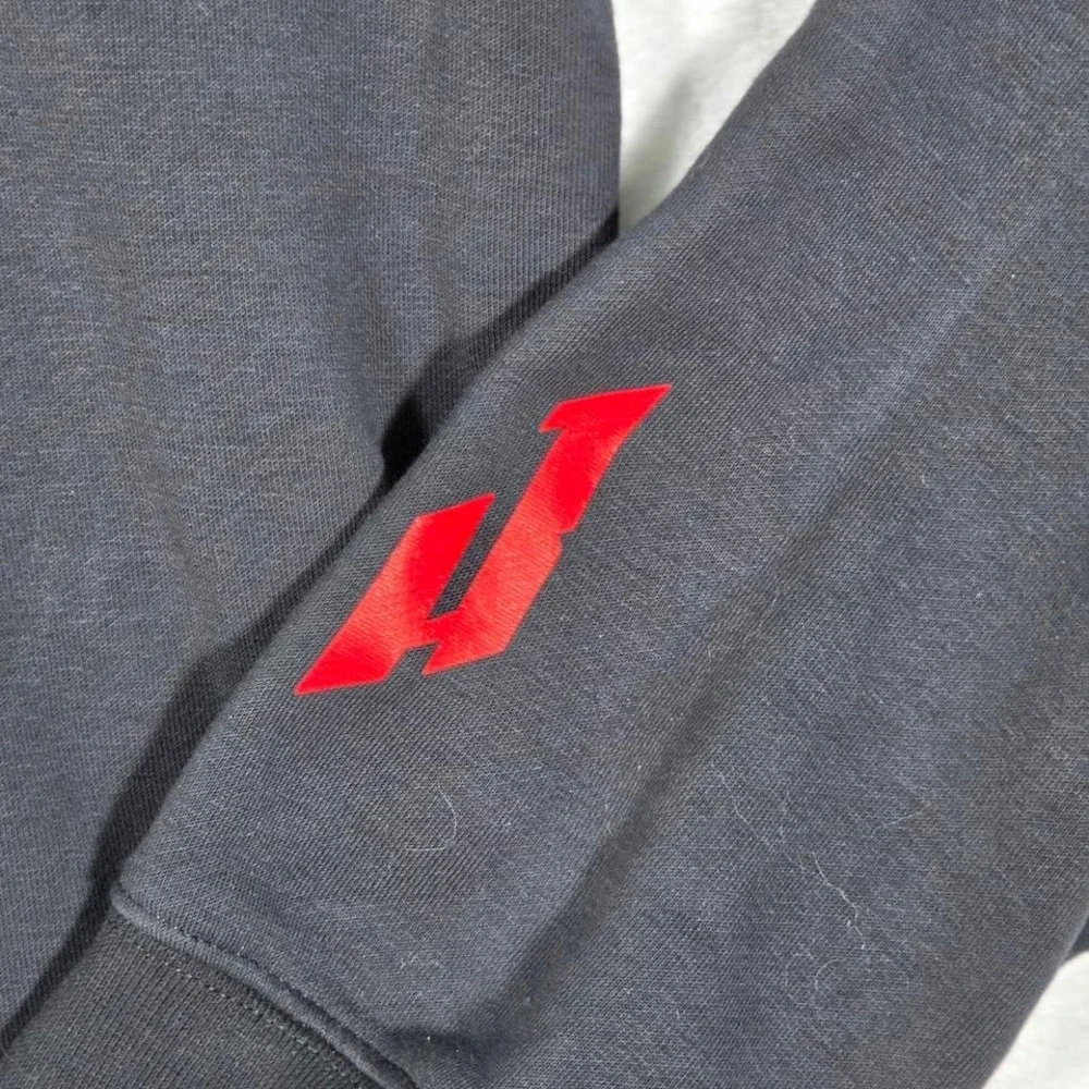 Air Jordan Jalen Hurts Love, Hurts Black Red Hoodie Sweatshirt JQ3843-010 Size M